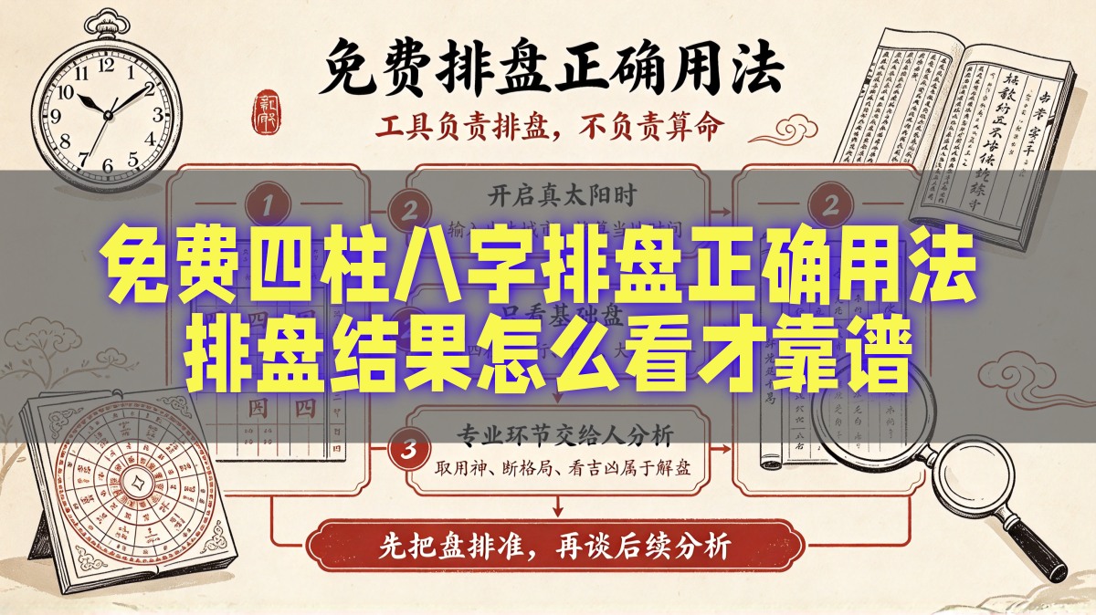 免费四柱八字排盘正确用法 排盘结果怎么看才靠谱